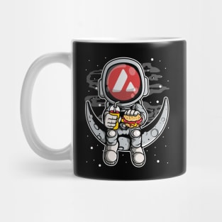 Astronaut Fastfood Avalanche AVAX Coin To The Moon Crypto Token Cryptocurrency Wallet Birthday Gift For Men Women Kids Mug